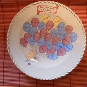 Lufis - csibés  emlék tál, Otthon & Életmód, Dekoráció, Asztal és polc dekoráció, Dekorációs tál, tartó, Kerámia, MESKA