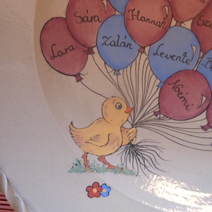 Lufis - csibés  emlék tál - otthon & életmód - dekoráció - asztal és polc dekoráció - dekorációs tál, tartó - Meska.hu