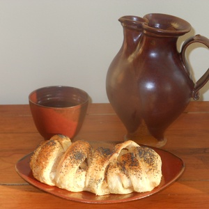 Boroskancsó pohárral,tálkával -  - Meska.hu