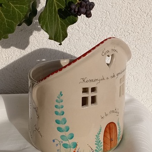 Házikó kaspó  - otthon & életmód - dekoráció - dísztárgy - Meska.hu