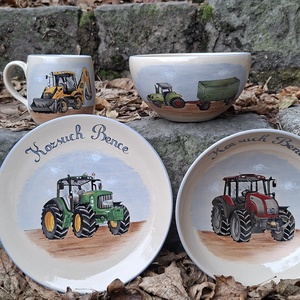 Munkagépes készlet, Otthon & Életmód, Konyhafelszerelés, tálalás, Konyhai dekoráció, Konyhai dísz, Kerámia, MESKA