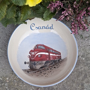 Vonatos tányér Erikának! - Meska.hu