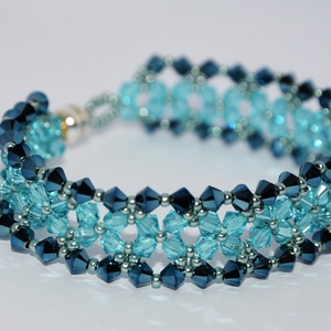 Swarovski kristály karkötő - ékszer - karkötő - gyöngyös karkötő - Meska.hu