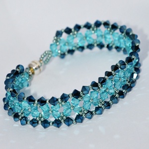 Swarovski kristály karkötő - ékszer - karkötő - gyöngyös karkötő - Meska.hu
