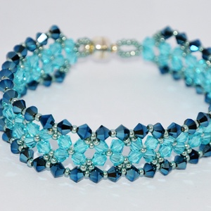 Swarovski kristály karkötő - ékszer - karkötő - gyöngyös karkötő - Meska.hu