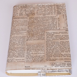 Újságpapír mintás textil könyvborító - otthon & életmód - papír, írószer - könyv- és füzetborító - Meska.hu