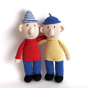 Horgolt Pat és Mat figura - Meska.hu