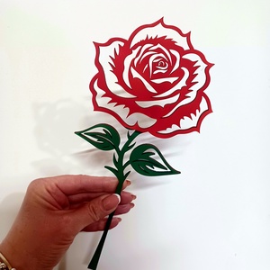 Anyák napjára lézervágott fa rózsa, 20 cm, Otthon & Életmód, Dekoráció, Dísztárgy, Famegmunkálás, MESKA