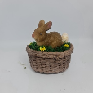 Természetes Fonott Kosaras Nyuszi � Tavaszi Miniatűr Dekoráció, Ünnepi díszek, dekorációk, Húsvéti díszek és dekorációk, Húsvéti asztaldíszek, Mindenmás, MESKA