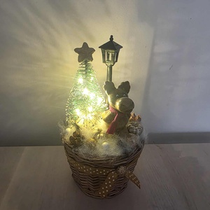 Meleg fénnyel világító szarvasos asztaldísz - karácsony - adventi díszek - adventi asztaldísz - Meska.hu