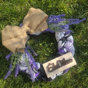 Levendulás Fonott Textilkoszorú � Édes Otthon Felirattal, Otthon & Életmód, Dekoráció, Ajtó- és ablak dekoráció, Ajtódísz & Kopogtató, Varrás, Fonás (csuhé, gyékény, stb.), MESKA