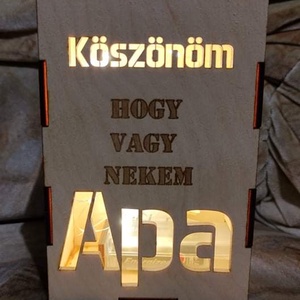 Világító ajándék doboz, bármilyen felirattal alkalomra - otthon & életmód - lámpa - hangulatlámpa - Meska.hu