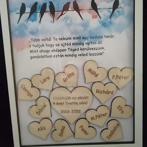 Egyedi, névre szóló köszönő, búcsú ajándék ballagásra  - otthon & életmód - dekoráció - kép & falikép - fából készült kép - Meska.hu