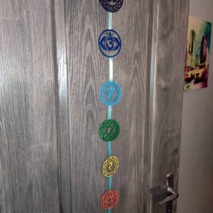 Chakra lánc, dekoráció falra, ajtóra , Otthon & Életmód, Dekoráció, Kép & Falikép, Fából készült kép, Gravírozás, pirográfia, Festett tárgyak, MESKA