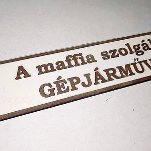 Nyírfa rendszám névvel, vicces felirattal igény szerint, Otthon & Életmód, Dekoráció, Dísztárgy, Gravírozás, pirográfia, MESKA