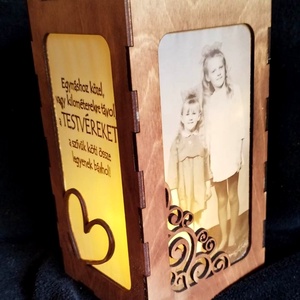 Egyedi fa lámpás a saját elkepzelésedre szabva, fotóval, idézettel - Meska.hu