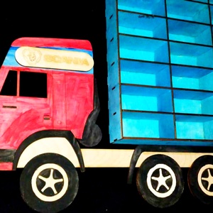 Kisautó, matchbox tartó polc, autó formájú  - otthon & életmód - babaszoba, gyerekszoba - babaszoba dekoráció - Meska.hu