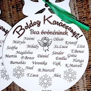 Karácsonyi ajándék tanárnak, óvónőnek , Karácsony, Karácsonyi lakásdekoráció, Karácsonyfadíszek, Gravírozás, pirográfia, MESKA