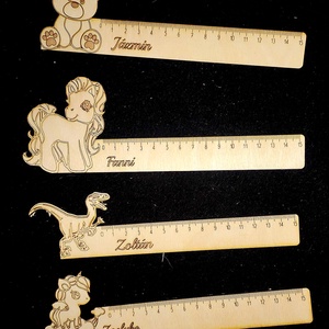 Névre szóló vonalzó fából  - otthon & életmód - papír, írószer - ceruza & toll - Meska.hu