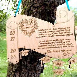 Ballagási ajándék tanárnak személyre szabva nevekkel , Otthon & Életmód, Dekoráció, Kép & Falikép, Táblakép, Gravírozás, pirográfia, MESKA