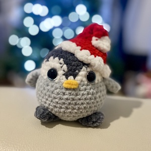 Mikulás pingvin  - játék & sport - plüssállat & játékfigura - más figura - Meska.hu