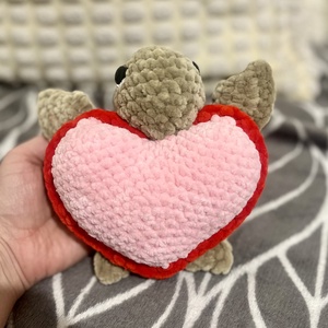 Szíves teknős  - játék & sport - plüssállat & játékfigura - más figura - Meska.hu