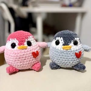 Horgolt pingvinpár � pihe-puha amigurumi ajándék - Meska.hu