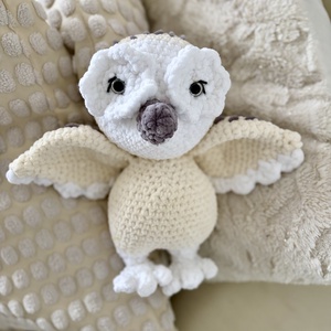 Hópihe Bagoly � kézzel horgolt, puha amigurumi figura - játék & sport - plüssállat & játékfigura - bagoly - Meska.hu