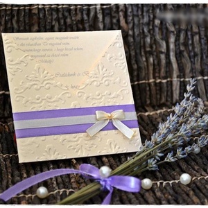 Levendula esküvői meghívó - esküvő - meghívó & kártya - meghívó - Meska.hu