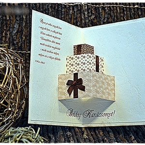 Ajándékok a karácsonyfa alatt Karácsonyi képeslap - karácsony - karácsonyi ajándékozás - karácsonyi képeslap, üdvözlőlap, ajándékkísérő - Meska.hu
