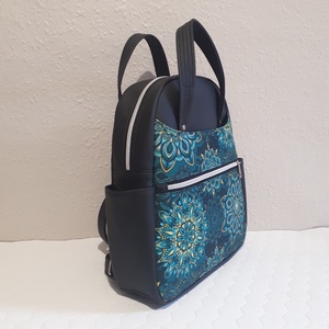 Türkiz mandalás hátitáska - táska & tok - hátizsák - hátizsák - Meska.hu
