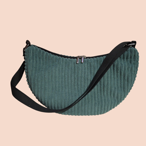 Sötétmenta oldaltáska - táska & tok - kézitáska & válltáska - vállon átvethető táska - Meska.hu