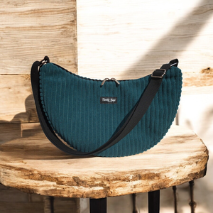 Petrol színű oldaltáska, Táska & Tok, Kézitáska & válltáska, Vállon átvethető táska, Varrás, MESKA