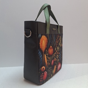 Virág mintás kézi és válltáska - táska & tok - kézitáska & válltáska - vállon átvethető táska - Meska.hu