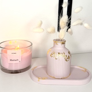 Púderrózsaszín dekor szett, Otthon & Életmód, Dekoráció, Asztal és polc dekoráció, Asztaldísz, Gipszöntés, MESKA