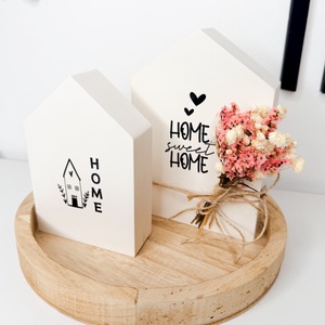 Kézzel készült dekor házikó szett, Otthon & Életmód, Dekoráció, Asztal és polc dekoráció, Asztaldísz, Gipszöntés, MESKA