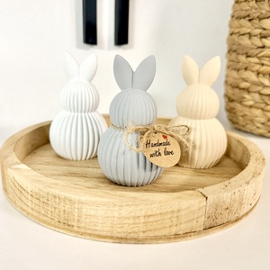 Kézműves dekor nyuszik, Ünnepi díszek, dekorációk, Húsvéti díszek és dekorációk, Húsvéti asztaldíszek, Gipszöntés, MESKA