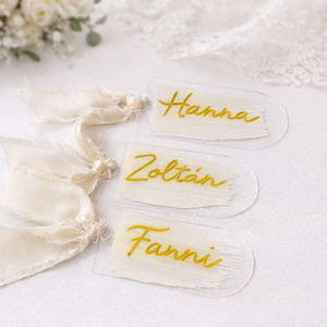 Esküvői plexi névkártya, Esküvő, Dekoráció, Tábla & Jelzés, Festett tárgyak, MESKA