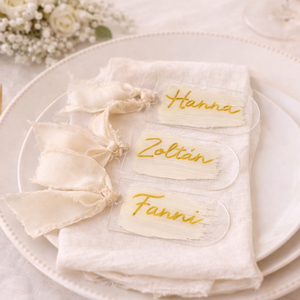 Esküvői plexi névkártya - esküvő - dekoráció - tábla & jelzés - Meska.hu