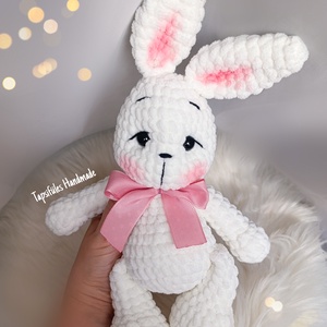 Horgolt plüss nyuszi nyúl amigurumi  - játék & sport - plüssállat & játékfigura - nyuszi - Meska.hu