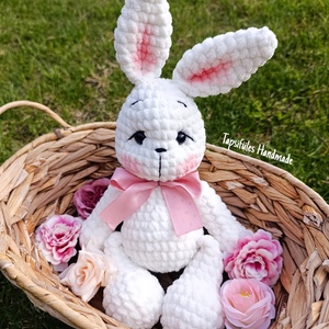 Horgolt plüss nyuszi nyúl amigurumi  - játék & sport - plüssállat & játékfigura - nyuszi - Meska.hu