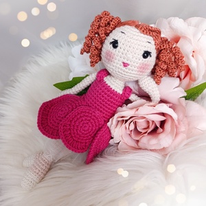 Rózsa balerina baba horgolásminta amigurumi - diy (csináld magad) - szabásminta, útmutató - horgolási minta - Meska.hu