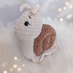 Horgolt plüss csiga amigurumi - játék & sport - plüssállat & játékfigura - csiga - Meska.hu