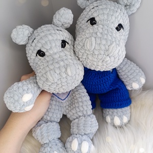 Szundi plüss víziló horgolásminta amigurumi - diy (csináld magad) - szabásminta, útmutató - horgolási minta - Meska.hu