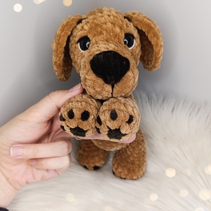 Plüss kölyök tacskó horgolásminta amigurumi - diy (csináld magad) - szabásminta, útmutató - horgolási minta - Meska.hu