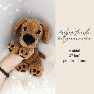 Plüss kölyök tacskó horgolásminta amigurumi - diy (csináld magad) - szabásminta, útmutató - horgolási minta - Meska.hu