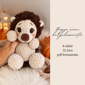 Bogyó plüss süni horgolásminta amigurumi - diy (csináld magad) - szabásminta, útmutató - horgolási minta - Meska.hu