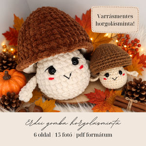 Erdei gomba horgolásminta amigurumi - diy (csináld magad) - szabásminta, útmutató - horgolási minta - Meska.hu