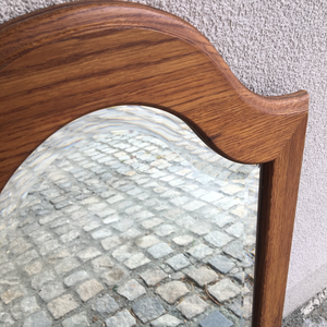 Fazettált gyönyörű tölgy tükör, 100 cm - otthon & életmód - dekoráció - tükör - Meska.hu