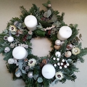 Adventi koszorú örökzöld - karácsony - adventi díszek - adventi koszorú - Meska.hu